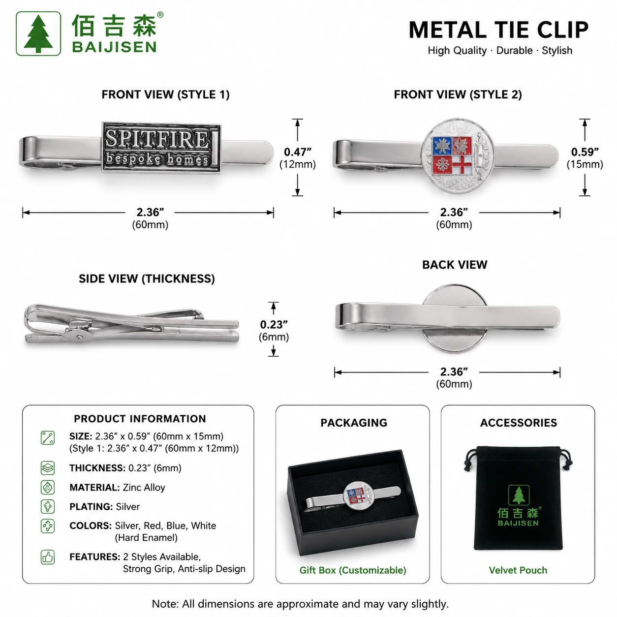 Tie clip design
