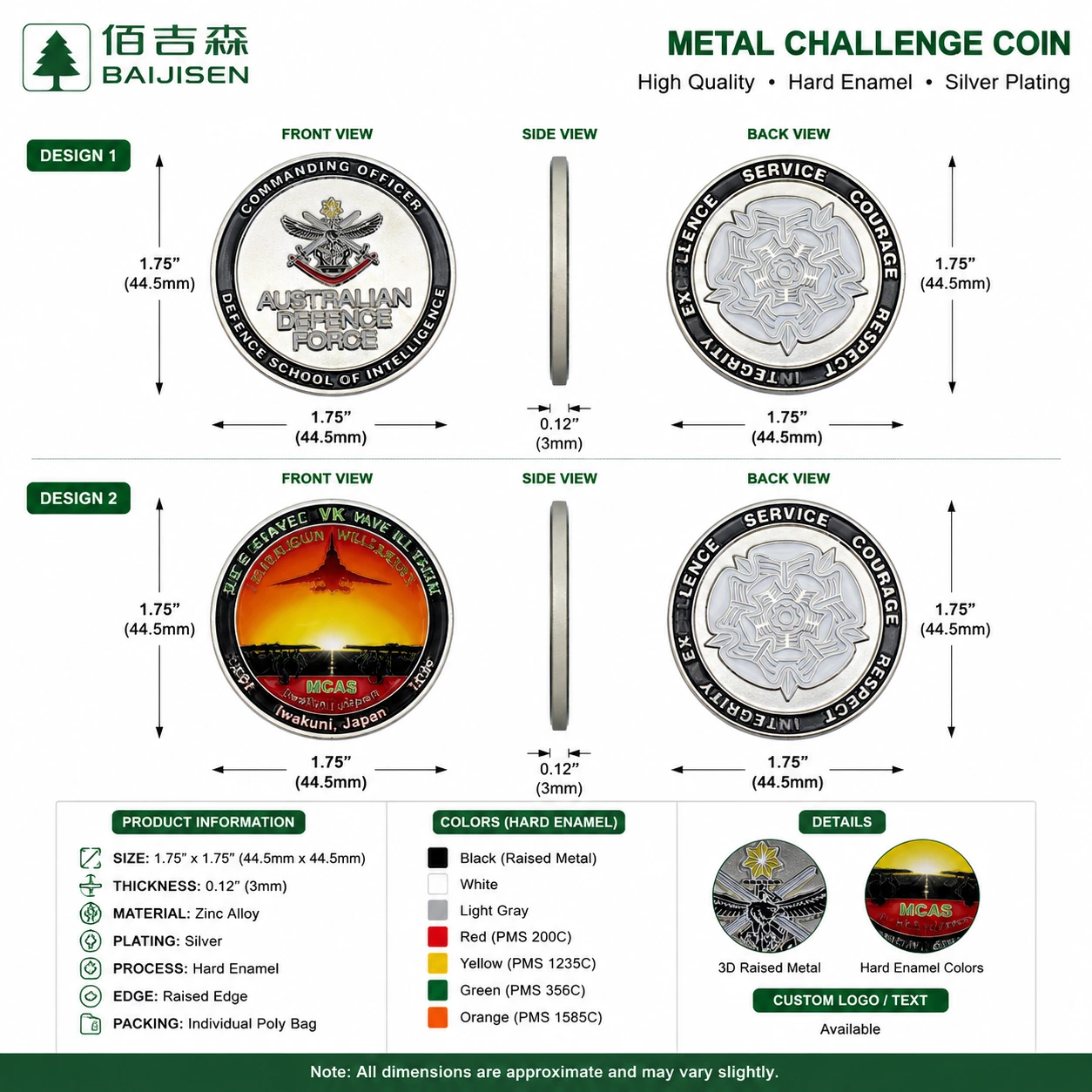 Custom challenge coin design patterns