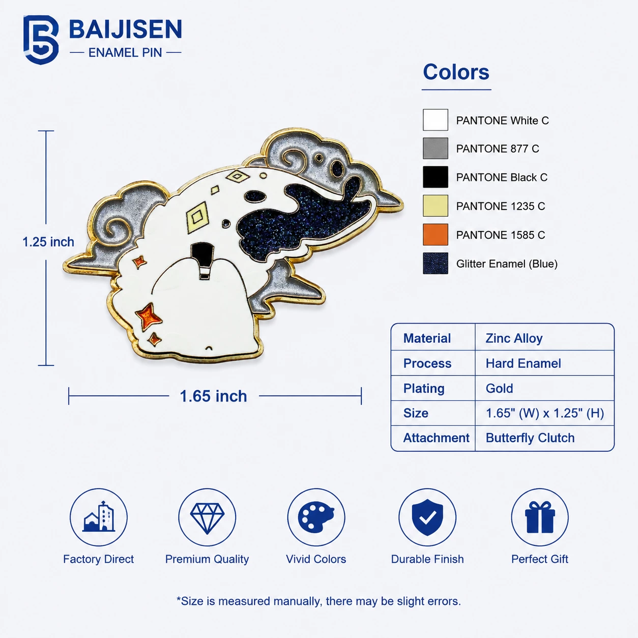 Hard enamel lapel pin design