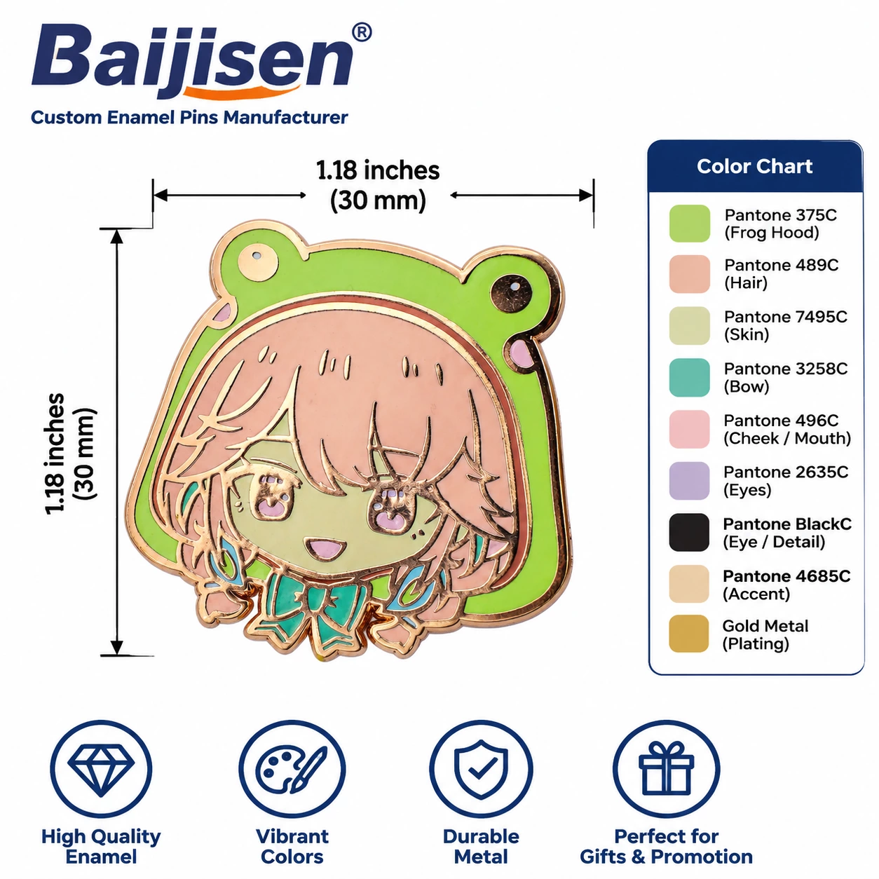 Enamel pin metal badge