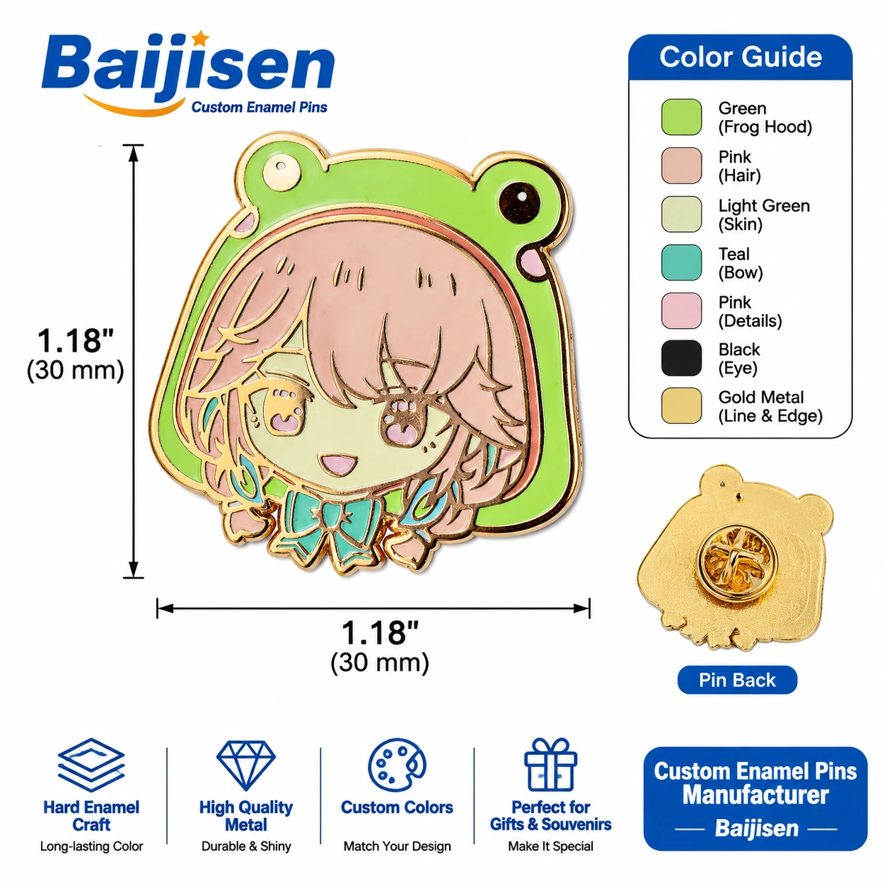Enamel pin and metal badge design