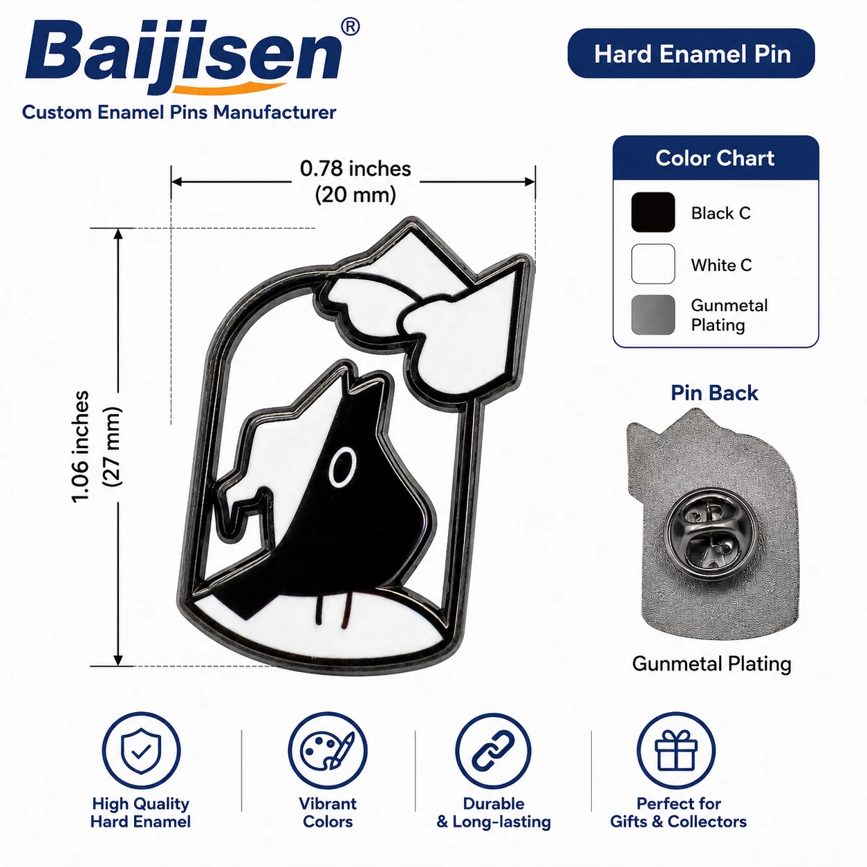 Enamel lapel pin design