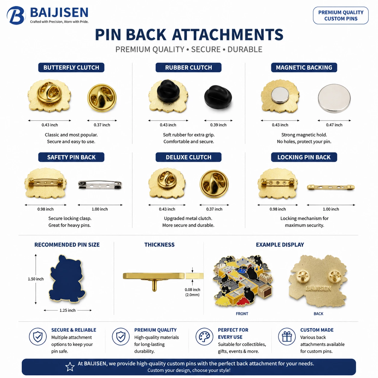 Pin Back Attachments