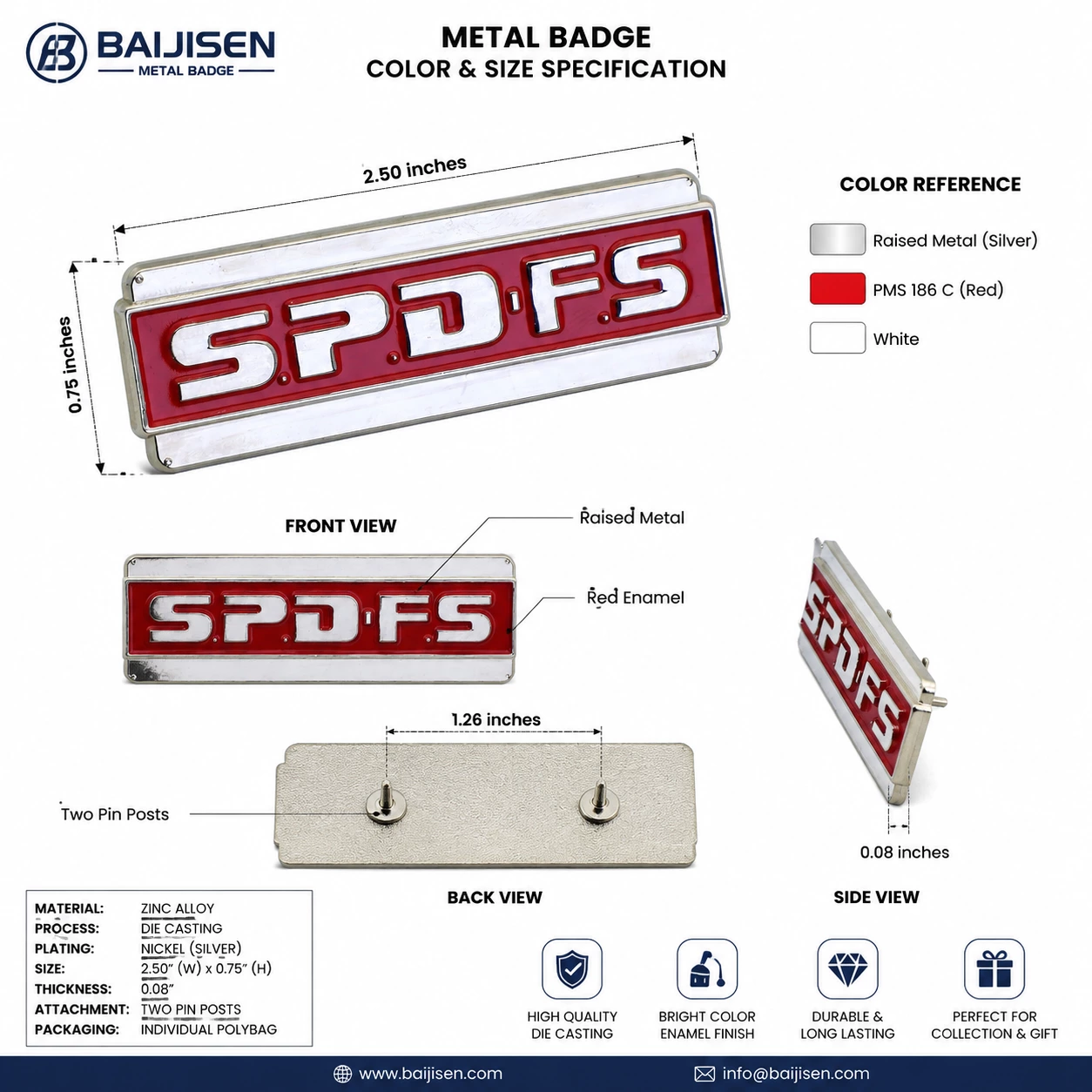 Metal Name Badges Design