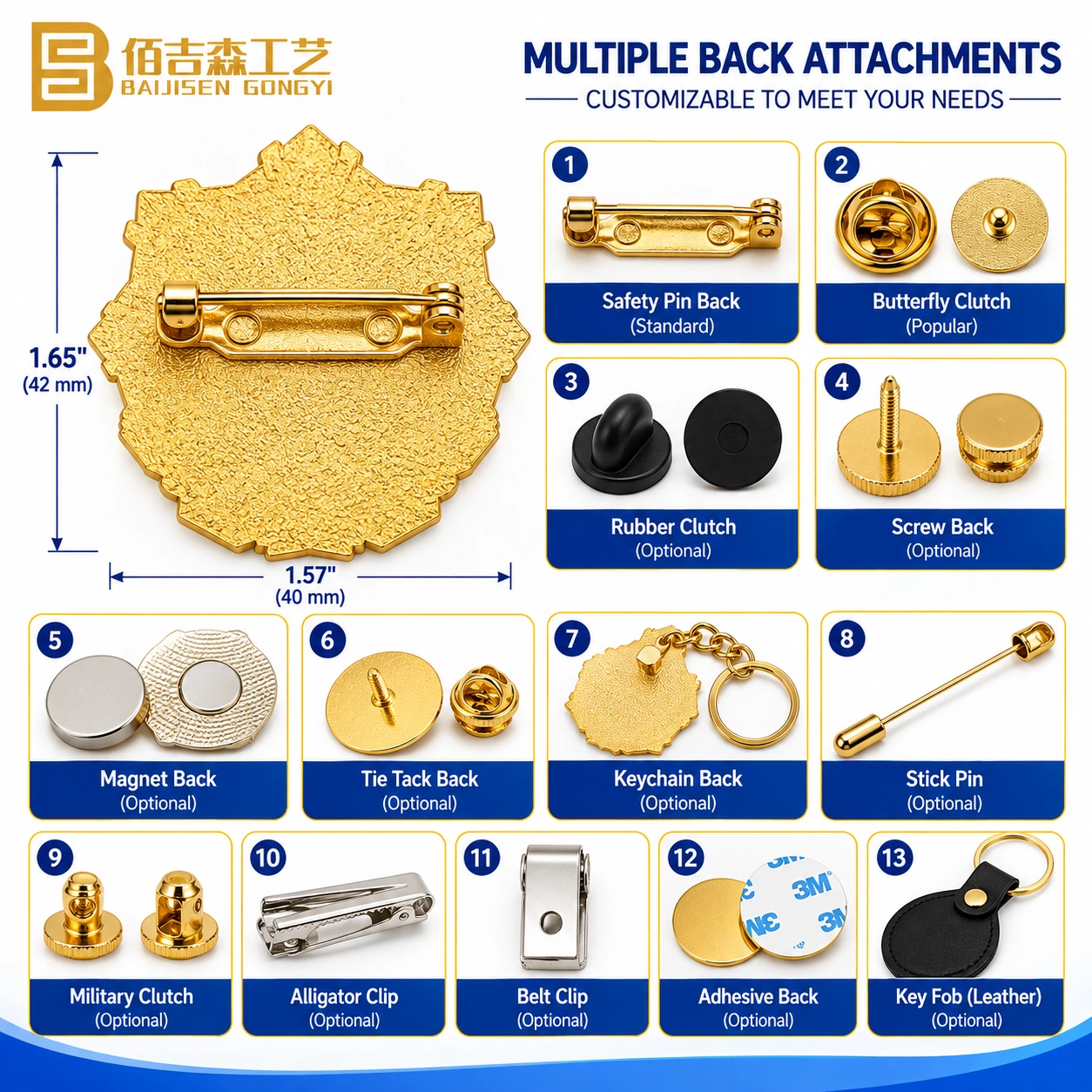 Police badge back accessory