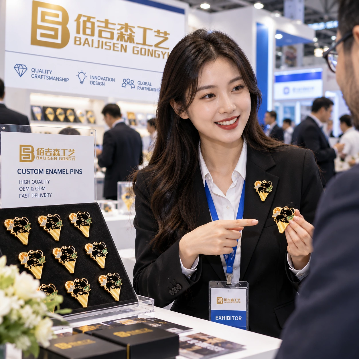 Exhibition promotional pin